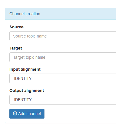 Channels configuration